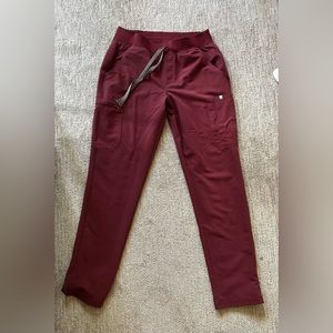 Dark cherry Yola, tall skinny scrub pants 2.0